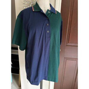 NWT Vintage 2 tone hanasport California ladies polo shirt Medium